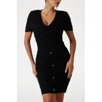 Guess Marciano By Amelia Short Sleeve Jet Black A996 Talla: 36 | Mini Vestidos Outlet | Mujer | Negro