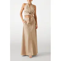 Guess Marciano By Pat Knot Top Natural Almond Talla: 46 | Faldas Maxi Outlet | Mujer | Marrón