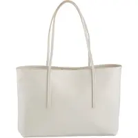 Calvin Klein Emblem All-over Print Tote Bag With Pouch Lily White Talla: OS | Bolsas de Mano Outlet | Mujer | Blanco