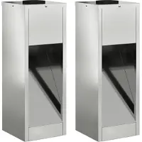 vidaXL Lámpara solar LED para jardín, 2 unidades, luz blanca cálida, 18 x 18 x 50 cm