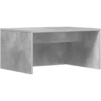 vidaXL Mesa de pared de hormigón gris, con tablero de material compuesto de madera, 60 x 45 x 30 cm