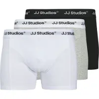 Jack & Jones Calzoncillo boxer 'JACSOHO' gris moteado / negro / blanco