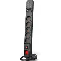 Acar PROTECTOR DE SOBRETENSION S6 USB A+C, 3 metros, 6 enchufes, con toma de corriente francesa y carga rápida (PD)