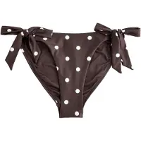 Next Braga de bikini marrón oscuro / blanco