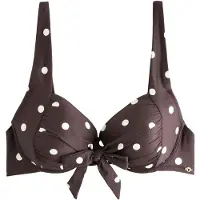Next Top de bikini marrón oscuro / blanco