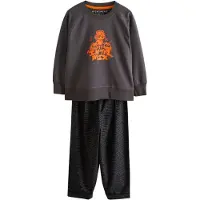 Next Pijama antracita / naranja / negro