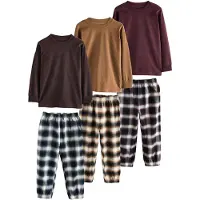 Next Pijama navy / marrón castaño / capuchino / burdeos