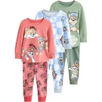 Next Pijama 'Snuggle' azul claro / verde pastel / rojo / negro