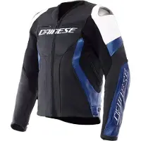 Dainese Racing 5 Chaqueta de cuero Blanco/Azul/Negro 52 hombres multicolor