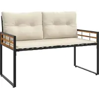 vidaXL Estantería de madera, 114 x 55 x 77 cm, color crema, rectangular
