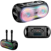 Reig Musicales Radio Bluetooth Fm 2 Micrófonos Inalámbricos Control Remoto Usb Pantalla Auxiliar