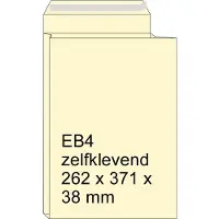 Q-CONNECT Sobre de muestras con fuelle crema | 262 x 371 x 38 mm | EB4 | adhesivo | 125 unidades