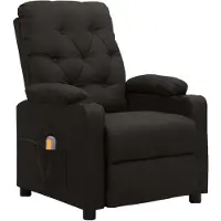 Syfax Sillón de masaje de tela negro