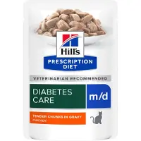 Hill's Pet Nutrition m/d Diabetes Care Comida para Gatos - Pollo - 12 x 85 g