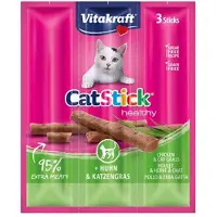 Vitakraft Cat Stick Mini - Pollo y hierba para gatos - 8 + 2 gratis