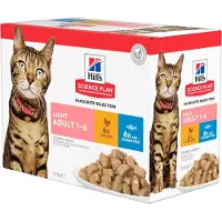 Hill's Pet Nutrition Science Plan - Feline Adult - Selección Favorita Light - 12 x 85 g