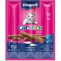 Vitakraft Cat Stick Mini - Bacalao y Abadejo - 8 + 2 gratis