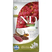 Farmina Pet Food N&D Quinoa, para perros adultos, de cualquier raza, grande (26 a 44 kg), mediano (11 a 25 kg), con coco y pato, 7 kg