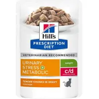 Hill's Pet Nutrition - c/d Urinary Stress + Metabolic - Gato - 24 x 85 g