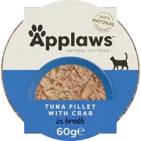 Applaws Cat - Tuna Fillet & Crab Pots - 10 x 60 g