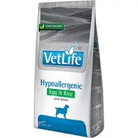 Farmina Pet Food Vet Life, hipoalergénico, para adultos, apto para todas las razas, con huevo y arroz, 2 kg