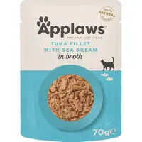 Applaws Cat - Tuna Fillet & Sea Bream in Broth - 12 x 70 g