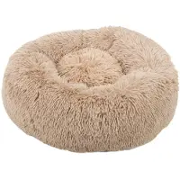 Beeztees Yali: Cama para perros, de felpa, color beige, diámetro 60 cm