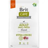 Brit Care Alimento seco hipoalergénico para perros adultos de razas pequeñas, sabor a cordero y arroz - 3 kg