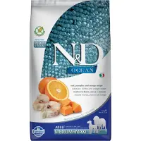 Farmina N&D Ocean Adult Medium & Maxi Comida para perros - Bacalao, calabaza y naranja - 2,5 kg