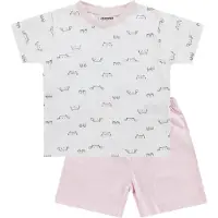 Jacky Pijama rosé / negro / offwhite