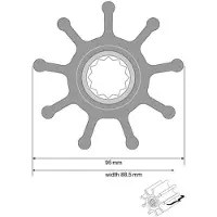 Johnson Pump Bomba De Impulsor De Neopreno F9