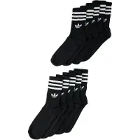 Adidas Originals Calcetines '3-STRIPES CREW 10 PAIRS' negro / blanco