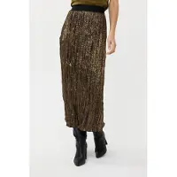 Esqualo Skirt Crushed Foil Moss Green Talla: 36 | Faldas Midi Outlet | Mujer | Verde