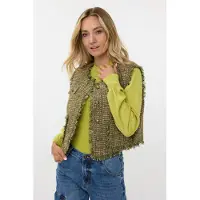 Esqualo Gilet Tweed Multi Color Talla: 36 | Chaquetas Outlet | Mujer
