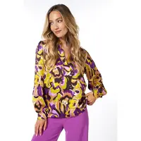 Esqualo Blouse Collar Fancy Earth Print Talla: 36 | Manga Larga Outlet | Mujer | Marrón