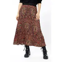 Esqualo Skirt Plisse Sateen Rewilding Print Talla: 36 | Faldas Maxi Outlet | Mujer