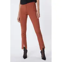 Esqualo Trousers Tregging Split Punto Copper Brown Talla: S | Pantalones Formales Outlet | Mujer | Marrón
