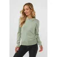 Esqualo Sweater Collar Basic Knit Jade Talla: S | Sudaderas con Capucha Outlet | Mujer