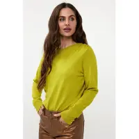 Esqualo Sweater Gathering Button Details Basic Knit Matcha Green Talla: XXL | Sudaderas con Capucha Outlet | Mujer | Verde