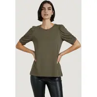 Esqualo T-shirt Modal Puff S/slve Army Green Talla: S | Camisetas de Seda Outlet | Mujer | Verde