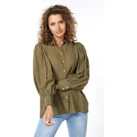 Esqualo Blouse Puff Slve Army Green Talla: 38 | Manga Larga Outlet | Mujer | Verde
