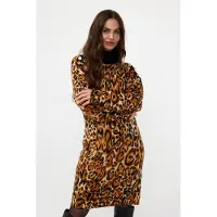 Esqualo Dress Knitted Animal Land Print Talla: XXL | Vestidos Midi Outlet | Mujer