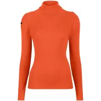 Esqualo Top Rib Slv/lss Buttons Col Orange Talla: S | Sudaderas con Capucha Outlet | Mujer | Naranja