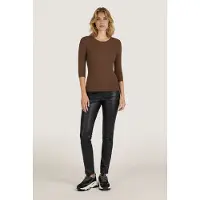 Esqualo Top Knitted Mixed Rib Army Green Talla: S | Manga Larga Outlet | Mujer | Verde