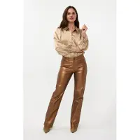 Esqualo Trousers 5 Pocket Vegan Leather Brandy Talla: 36 | Pantalones Formales Outlet | Mujer