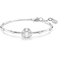 Swarovski Pulsera plata / transparente