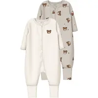 Name it Pijama caramelo / gris claro / blanco