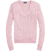 Ralph Lauren para mujer. 211971870006 Jersey de algodón en punto de ochos rosa (L), Casual, outlet 2026.