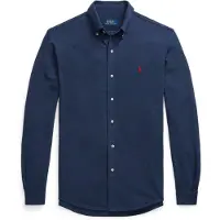 Ralph Lauren para hombre. 710654408081 Camisa de piqué ultraligera marino (M), Casual, Algodón, Manga larga, outlet 2