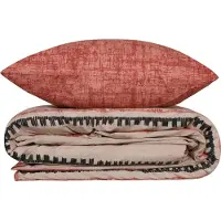 L'essentiel Maison L'Essentiel, Juego de ropa de cama para el hogar, Felix - Diseño: Azulejo Rojo, 100% algodón percal, 240 x 220 cm
